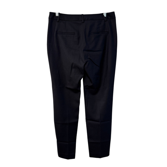 NEW! Nili Lotan 4 Virgin Wool Colmar Pants Straight Leg Mid Rise Crop Navy Blue - Picture 6 of 13